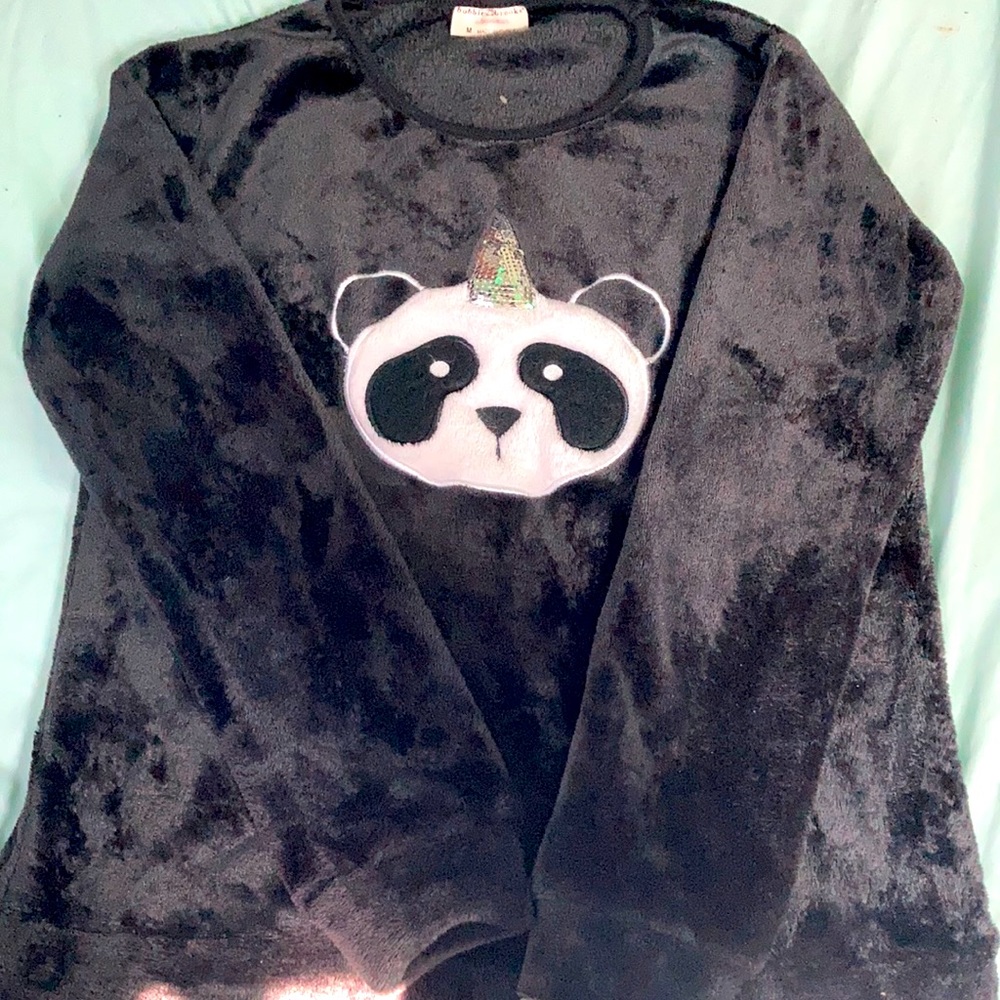 Kid M PJ top, Bobbie&Brooks, black white panda